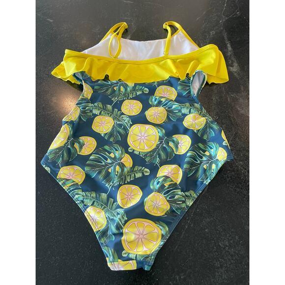 Lemon Slice one piece family match swimsuit ladies Medium - Picture 2 of 11